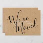 Rustic Kraft Wir haben eine neue Zuhause-Adresse (Vorne/Hinten)