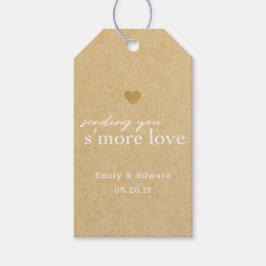 Rustic Kraft's'more Liebe Custom Wedding Fevor Tag Geschenkanhänger