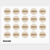 Rustic Lace Custom Vielen Dank Runder Aufkleber (Blatt)