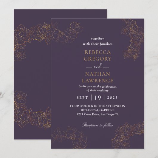 Rustic Lace Hochzeit Einladungen (Vorne/Hinten)