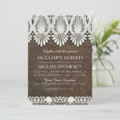 Rustic Lace Industrial Brick Urban Warehouse Einladung (Stehend Vorderseite)