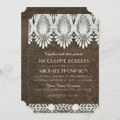 Rustic Lace Industrial Brick Urban Warehouse Einladung (Vorne/Hinten)