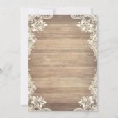 Rustic Lace,Lights Cowgirl Boots Hat Quinceañera Einladung (Rückseite)