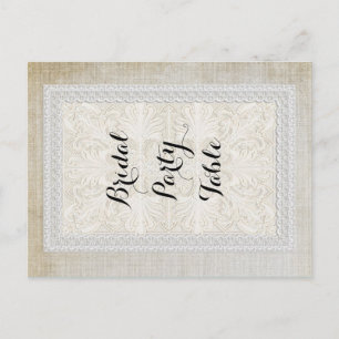 Rustic Lace mit gealtertem Vintage-Leinen Land-Ele Postkarte