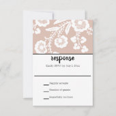 Rustic Lace Wedding RSVP Card (Vorderseite)