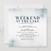 Rustic Lake Cabin Bachelorette Weekend Itinerary Einladung (Vorderseite)