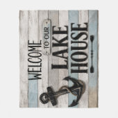 Rustic Lake House Anchor Nautical Coastal Fleecedecke (Vorderseite)
