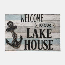 Rustic Lake House Anchor Nautical Coastal Fußmatte
