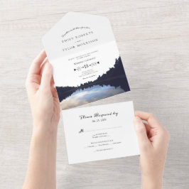 ©Rustic Lake Reflections Lakeside Wedding All In One Einladung