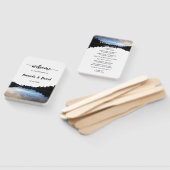 ©Rustic Lake Reflections Lakeside Wedding Hand Fan Fächer (Non-assembled)