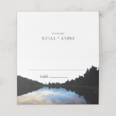 ©Rustic Lake Reflections Lakeside Wedding Platzkarte (Außenseite Aufgefaltet)