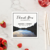 ©Rustic Lake Reflections Seeufer Hochzeit Custom Serviette (Beispiel)