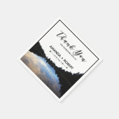 ©Rustic Lake Reflections Seeufer Hochzeit Custom Serviette (Ecke)