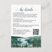 Rustic Lake Tahoe Wedding Details QR Code Begleitkarte (Vorderseite)