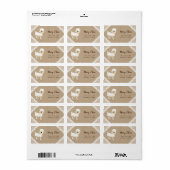 Rustic Lamb Baby Showmarke Adressaufkleber (Vorne)