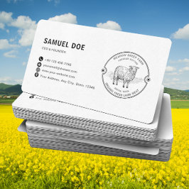Rustic Lamb Schaf Farm LOGO QR Code Visitenkarte