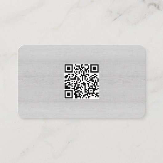 Rustic Lamb Sheep Farm LOGO QR Code Gray Visitenkarte (Rückseite)