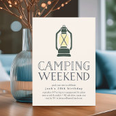 Rustic Lantern Camping Wochenende Einladung