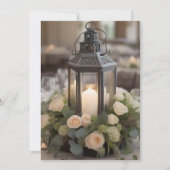 Rustic Lantern Floral Centerpiece Card (Vorderseite)