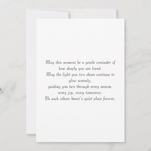 Rustic Lantern Floral Centerpiece Card (Rückseite)