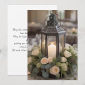 Rustic Lantern Floral Centerpiece Card (Vorne/Hinten)