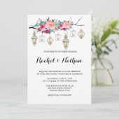 Rustic Lantern Hochzeitseinladungen Einladung (Stehend Vorderseite)