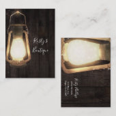 Rustic Lantern Light Brown Wood Farmhouse Stall Visitenkarte (Vorne/Hinten)
