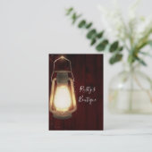 Rustic Lantern Light Cherry Wood Farmhouse Stall Visitenkarte (Stehend Vorderseite)