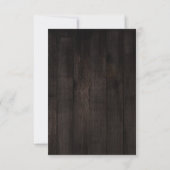 Rustic Lantern Lights Barn Wood Wedding RSVP Karte (Rückseite)