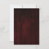 Rustic Lantern Lights Cherry Wood Wedding RSVP Karte (Rückseite)