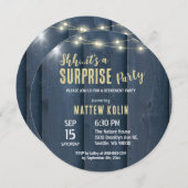 Rustic Lantern Photo Retirement Surprise Party Einladung (Vorne/Hinten)