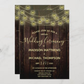 Rustic Lantern Virtual Wedding Livestream Wedding Einladung (Vorne/Hinten)