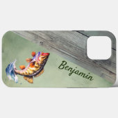 Rustic Large Mouth Bass Jumping Out Of The Water Case-Mate iPhone Hülle (Rückseite (Horizontal))