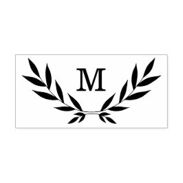 Rustic Laurel Branch Monogram Gummistempel