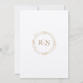 Rustic Laurel Garland Wedding Einladung (Rückseite)