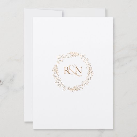 Rustic Laurel Garland Wedding Einladung (Rückseite)