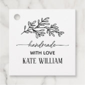 Rustic Laurel handgefertigt mit Liebe-Geschenketik Geschenkanhänger (Vorderseite)