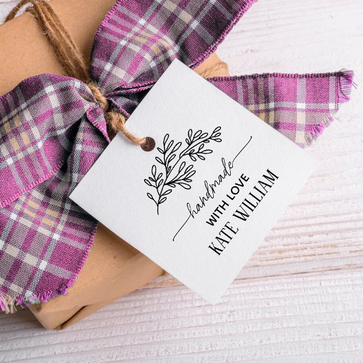 Rustic Laurel handgefertigt mit Liebe-Geschenketik Geschenkanhänger