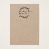 Rustic Laurel Leaf Jewelier Earring Display Card (Vorderseite)