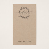 Rustic Laurel Leaf Jewelier Earring Display Card (Vorderseite)