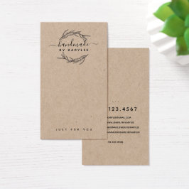 Rustic Laurel Leaf Jewelier Earring Display Card