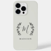 Rustic Laurel Monogram Name Case-Mate iPhon Case-Mate iPhone Hülle (Rückseite)