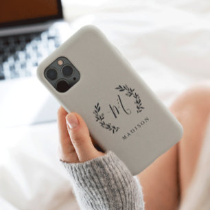 Rustic Laurel Monogram Name Case-Mate iPhon Case-Mate iPhone 14 Pro Max Hülle