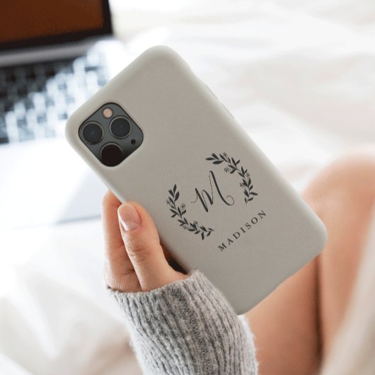 Rustic Laurel Monogram Name Case-Mate iPhon Case-Mate iPhone Hülle