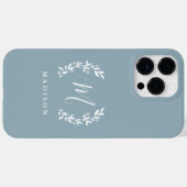 Rustic Laurel Script Monogramm Name Hülle-Case-Mat Case-Mate iPhone Hülle (Rückseite (Horizontal))