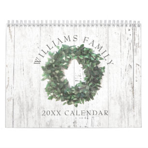 Rustic Laurel Wreath Bauernhof Custom 2022 Foto Kalender