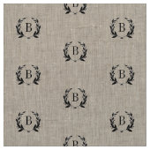 Rustic Laurel Wreath Monogram Stoff (Muster)