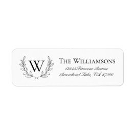 Rustic Laurel Wreath Rücksendeadresse