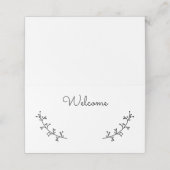 Rustic Laurels Wedding Platzkarte (Außenseite Aufgefaltet)
