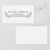 Rustic Laurels Wedding Website Begleitkarte (Vorne/Hinten)